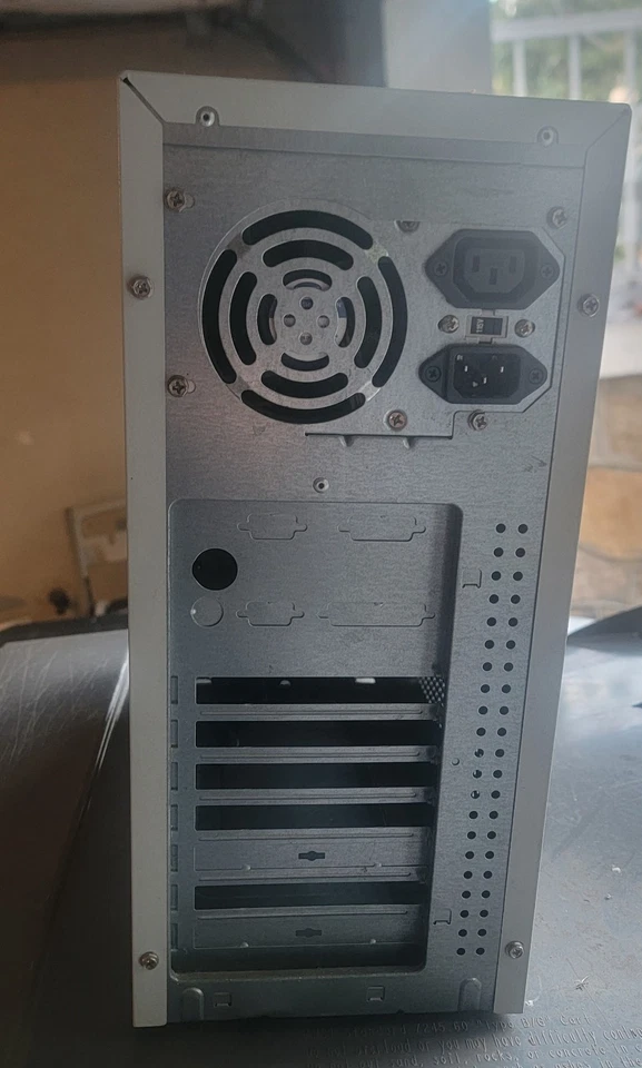 Vintage Baby AT Computer Tower Case With PSU Power Supply 50x CDROM Floppy Drive - Image 2 of 4