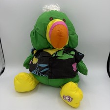 VTG 1987 Fisher Price Puffalump Green Toucan Parrot Hawaiian Shirt no Sunnies