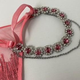 Agent Provocateur Calista Pink Silver Brief AP4 Large NWT $855