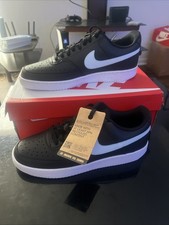 Nike Court Vision Low Next Nature Men's Sneakers Black/Glacier Blue Size 10.5