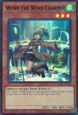 Wynn the Wind Charmer (Alt. Art) - CH02-EN003 - Ultra Rare - 1'st