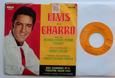 PICTURE SLEEVE Elvis Presley RCA 9731 Charro and Memories 