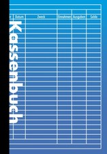 Kassenbuch Blau: 110 Seiten | DIN A5 | Einnahmen-Ausgaben Buch