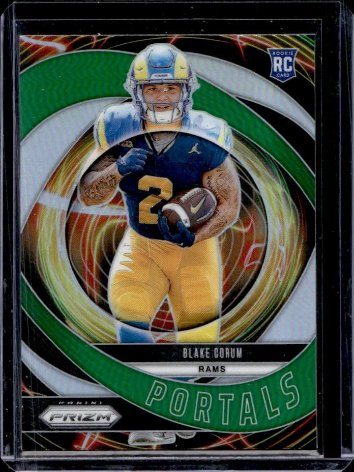 2024 Panini Prizm Blake Corum Portals RC Green Rookie #8