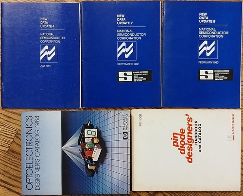 National Semiconductor, Unitrode, Hewlett Packard data books