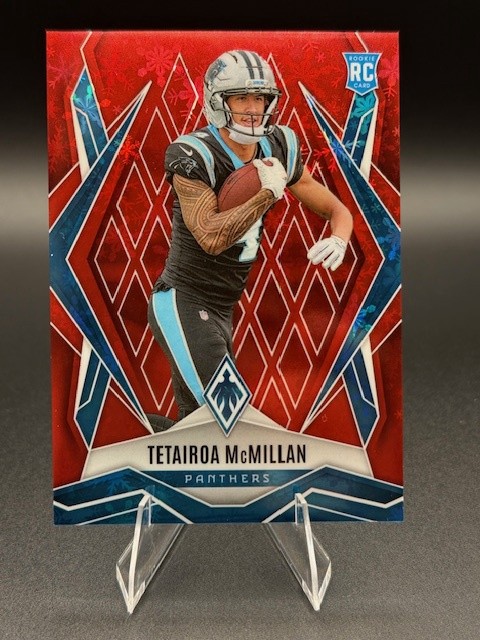 2025 Panini Phoenix #155 Tetairoa McMillan Red Winter Prizm #/399