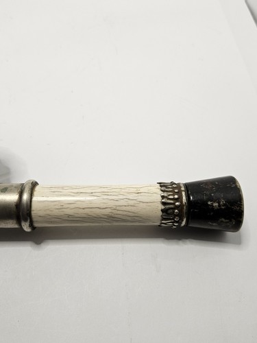 Antique Chinese Pipe Great Patina Hand Made Silver Carved - Picture 10 of 14