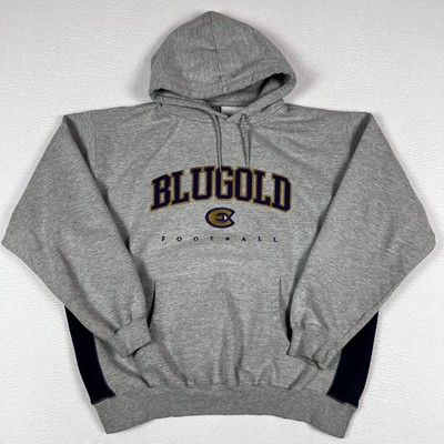 Vintage Eau Claire Hoodie Mens XL Gray Sweatshirt  Blugolds UWEC Embroidered