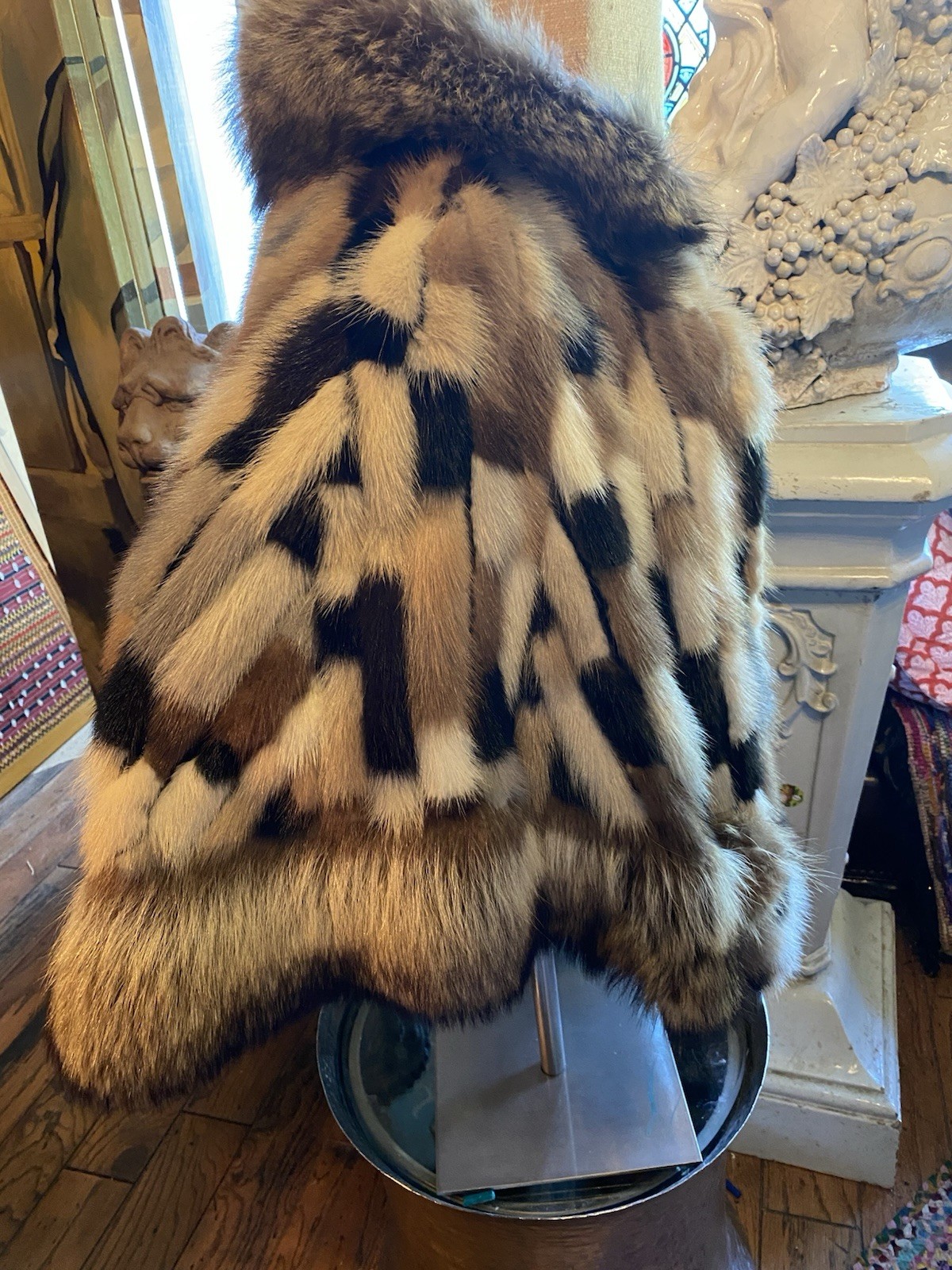 Vintage Authentic Mink Patchwork Cape - image 10