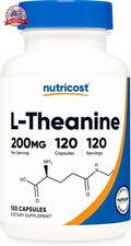 L-Theanine 200mg, 120 Capsules, Double Strength - Non-GMO, Gluten Free