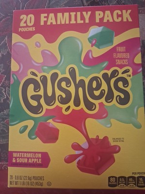 Gushers Fruit Flavored Snacks, Tropical and Strawberry Flavors, Family Pack, 20