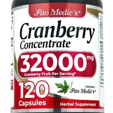 Cranberry Pills 32000mg High Potency Cranberry Concentrate Extract 120 Softgels