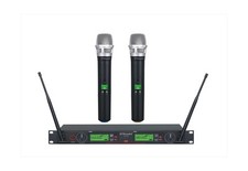 GTD Audio 2x800 Adjustable Frequency UHF True Diversity Wireless Handheld Mic...