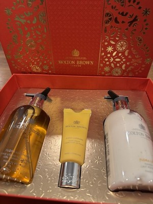 Molton Brown Flora Luminare Hand Care Collection Gift Set NWT  Wash Lotion Creme