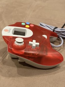 OEM Sega Dreamcast Controller Translucent Red Clear HKT-7700 Tested Working Rare