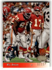 Will Shields 1993 SP #123 Rookie Kansas City Chiefs HOF RC