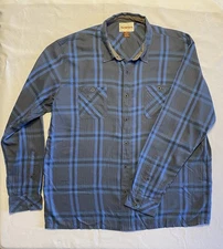 SIMMS Shirt Mens 2XL Plaid Lightweight Flannel Fishing Metal Buttons Outdoors