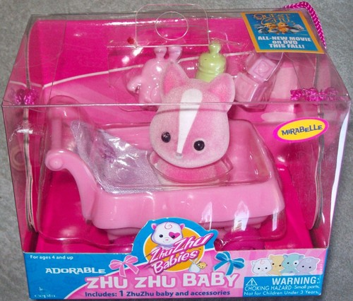 Manta adorable cochecito de bebé Zhu Zhu BABIES hámster Tots mascotas y 3 accesorios - Imagen 69 de 98