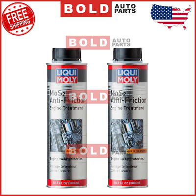 2x Liqui Moly MoS2 Anti Friction Treatment Engine Oil Additive LM 2009 - 300 ml