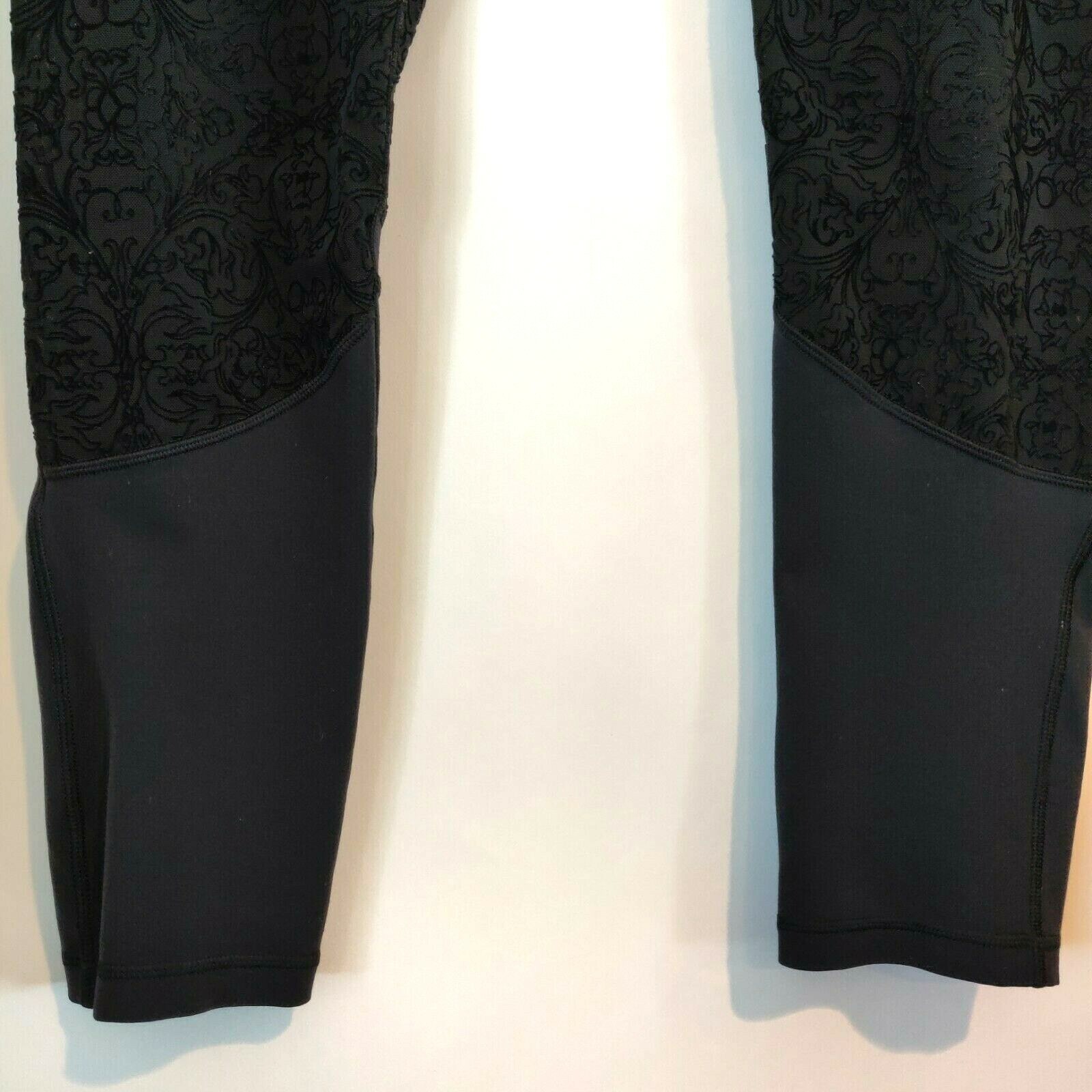 Calia Carrie Underwood Limited Edition Black Onyx Velvet Pieced Leggings Large