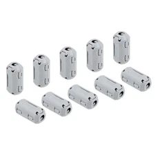 3.5mm Ferrite Cores Ring Clip-On RFI EMI Noise Suppression Cable Clip Grey 10pcs