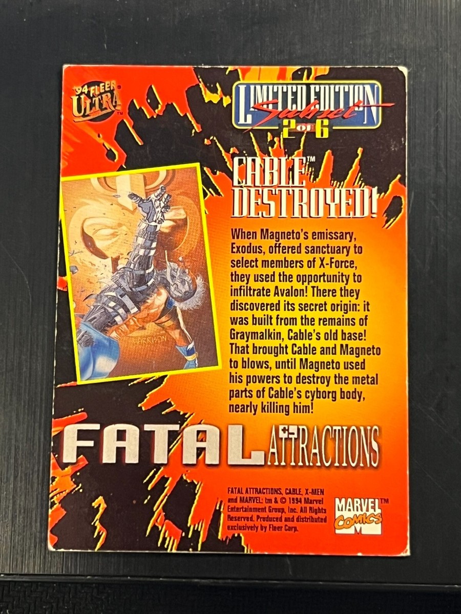 1994 Fleer Ultra X-Men Fatal Attractions #2 Cable Destroyed! | eBay