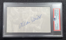 DEAN SMITH Large Cut Signature-HOF-UNIVERSITY of NORTH CAROLINA Basketball-PSA