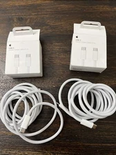 GENUINE Apple 240W USB-C Charge Woven Cable 2m (LOT OF 2) ‎MU2G3AM/A A2794 USED*