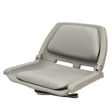 Attwood Boat Padded Flip Seat 98391GY | Gray Vinyl / Plastic Shell