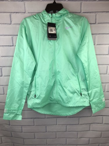 Womens XS Nike Essential Repel Running Rain Jacket Water Repellent CU3217 342 - 第 1/7 張圖片
