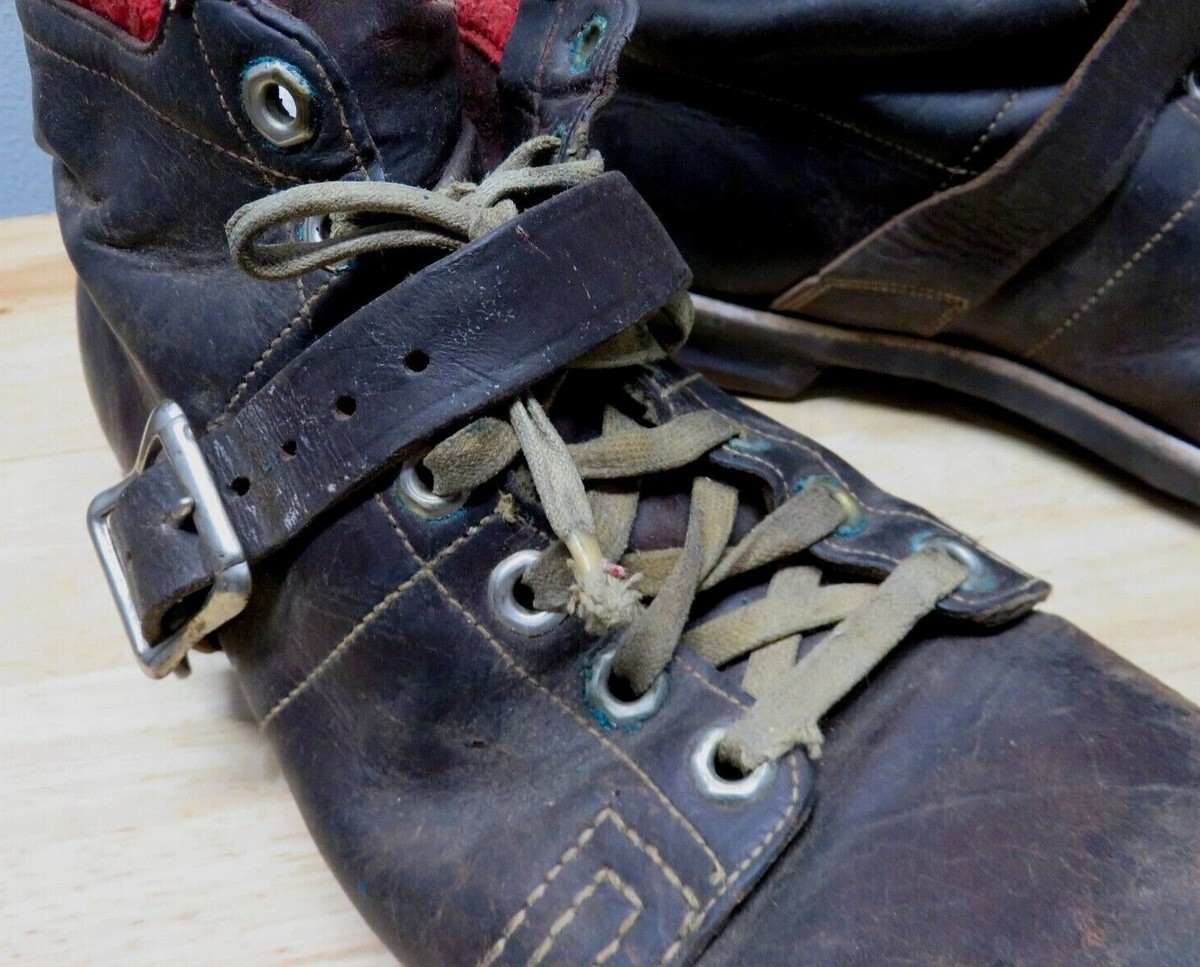 Vintage GH BASS‎ Wilton Maine Monk Strap Logging Shoes Boots Size 8 E Leather Vintage GH BASS Wilton Maine Monk Strap Logging Shoes Boots  main image 3