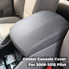 Para Honda Pilot 2009-2015 Cuero PU Apoyabrazos Consola Central Tapa Cubierta Borde Gris