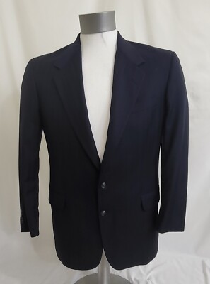 Tom James Innocenti 34L 2 Button Blue Pinstripe Blazer Sport Coat Suit Jacket