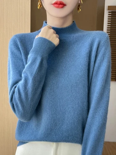 Women Knitted Sweaters Fashion V-Neck Top Sweater Autumn Warm Pullover Soft - Imagen 7 de 46