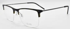 Airlock Pure 2004 002 Men's Eyeglasses Frames Half-rim 53-19-150 Matte Black