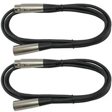 NEW 2 pack 6 ft foot 3pin xlr male to female Mic microphone extension cable cord