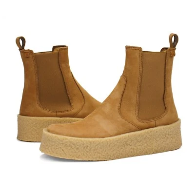 Women's El Naturalista Dolmen Honey Leather Platform Chesea Casual Boots New - Image 1 of 4