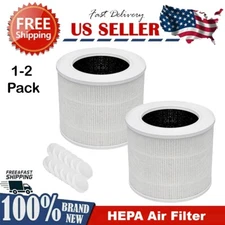 1-2 Pack True HEPA Filter Set Replacement for Levoit Core Mini Air Purifier