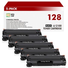 5PK Toner Cartridge for Canon 128 ImageClass D550 D530 MF4550d MF4570dn MF4770n