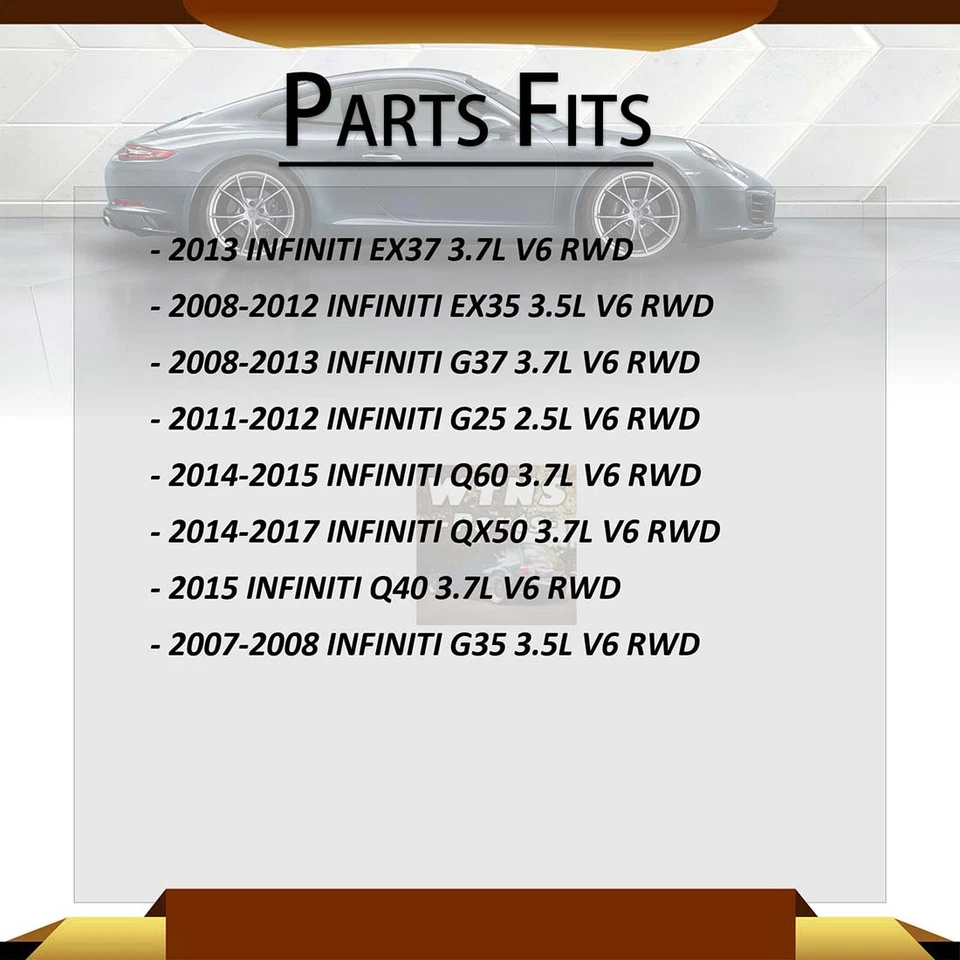 Kit de eslabones de barra estabilizadora delantera trasera 4 piezas para Infiniti G25 2011-2012 tracción trasera Foto 2 de 4