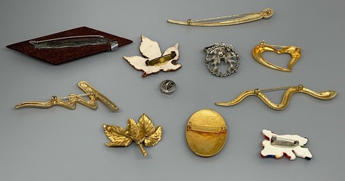 Lote lotes - bisutería - 10 broches y 1 pin - entre otros Serpiente Hoja Payaso - Imagen 3 de 3