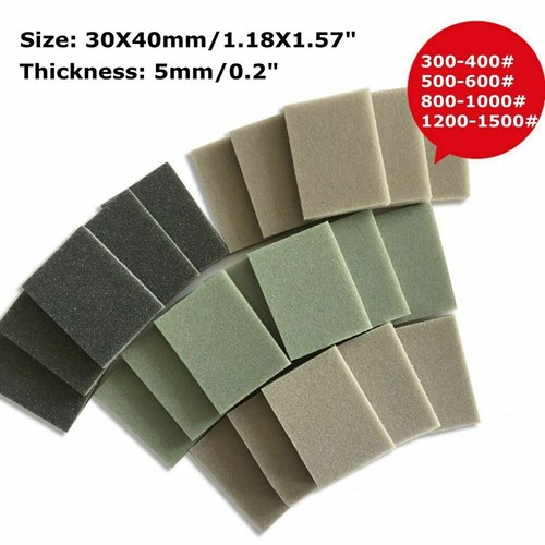 10 X FINE WET DRY FOAM SANDING BLOCKS ABRASIVE SANDPAPER GRADES PADS