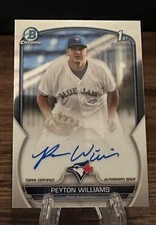 2023 BOWMAN CHROME PEYTON WILLIAMS PROSPECT AUTO TORONTO BLUE JAYS KC