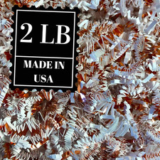 Crinkle Cut Paper Shred Filler for Packing and Filling Gift Baskets 2 LB White