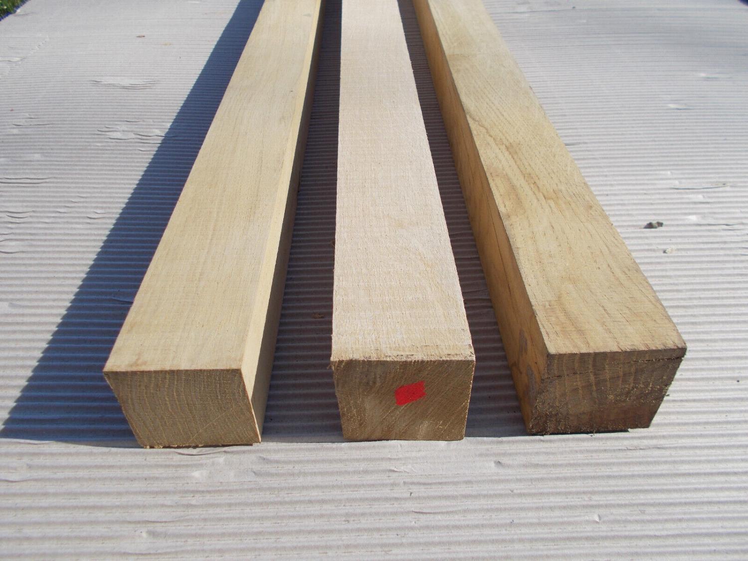 Eichen-Kantholz 7x7 Cm - 80 Cm Länge, Sägerau & Naturbelassen (2 Stück)