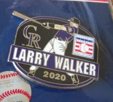 2020 Baseball Hall of Fame Induction Year pin Larry Walker Colorado Rockies MLB