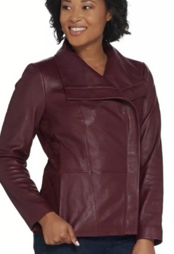 Suede Motorcycle Jacket Bordeaux Wine 