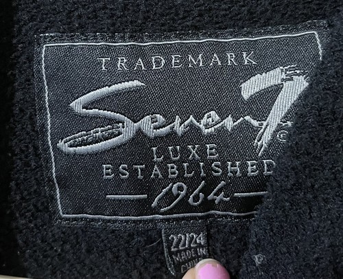 Seven 7 Woman's Size 22/24 Black Zip Up Hoodie Plus Size Sequin - Picture 3 of 3