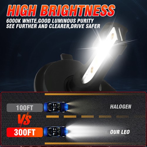 Kit de 2 faros LED de haz alto/bajo 6000K blancos para Nissan Versa 2007-2013 - Imagen 4 de 10