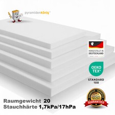 Schaumstoff Zuschnitt Tafel Polster RG 20 nach Wahl ab 1cm Dicke
